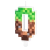 ŚWIECZKA NA TORT MINECRAFT PIKSELE CYFRA 0 ZERO URODZINY
